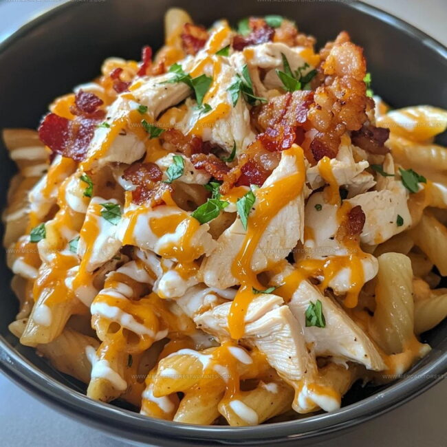 The Method for BBQ Bacon Ranch Chicken Pasta Bake
