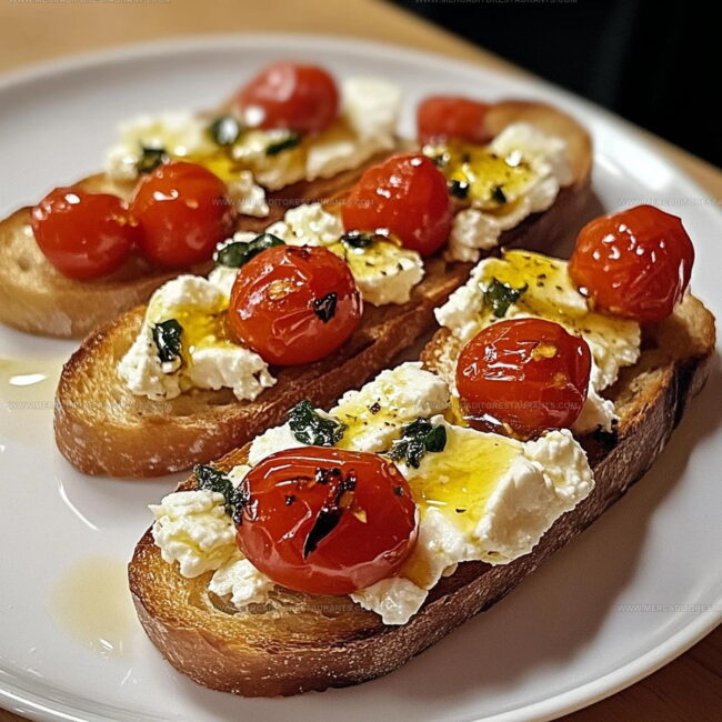 How Do You Prepare Whipped Feta Roasted Tomato Bruschetta