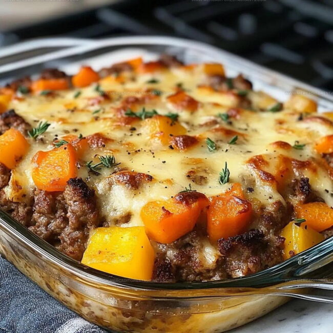 Hamburger Bake with Fall Veggies Oven Instructions