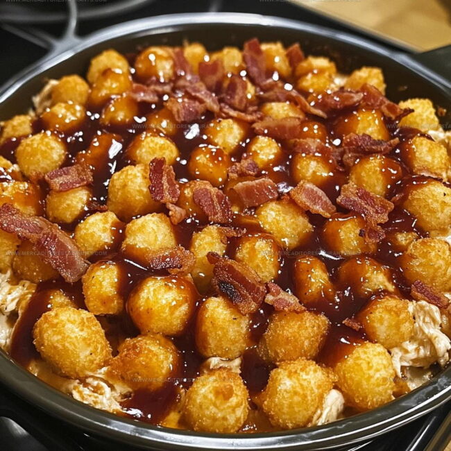 Cooking Method for Loaded BBQ Bacon Ranch Tater Tot Casserole
