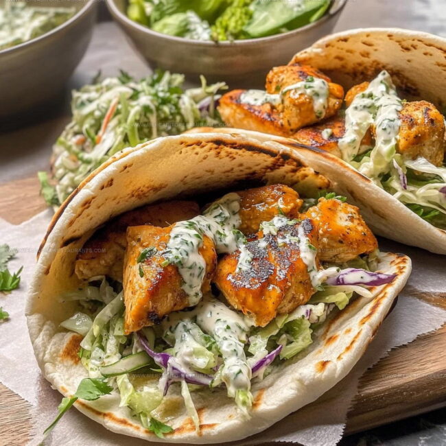 What Makes Sheet Pan Chicken Pitas with Herby Ranch Slaw So Exciting