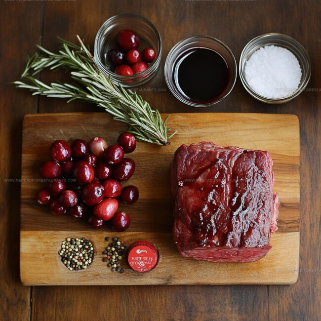 Recipe Ingredients List for Cranberry Balsamic Roast Beef
