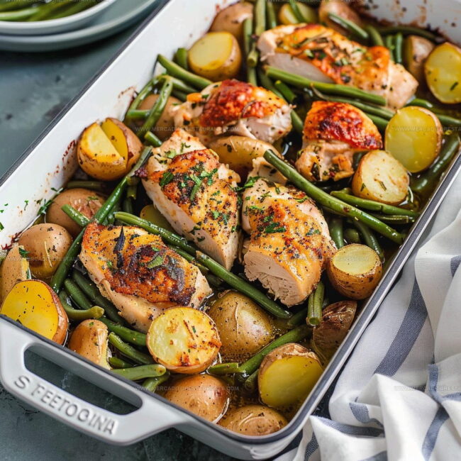 Cooking Method for One Pan Chicken Potato and Green Beans