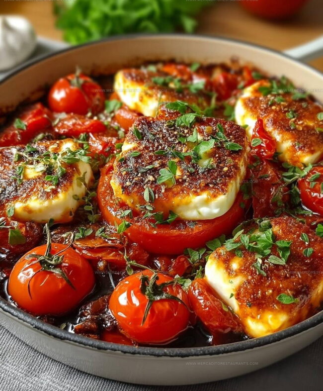 Baking Instructions for Tomato Halloumi Bake