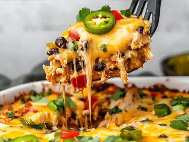 Guide to Layering and Scooping Chicken Burrito Casserole