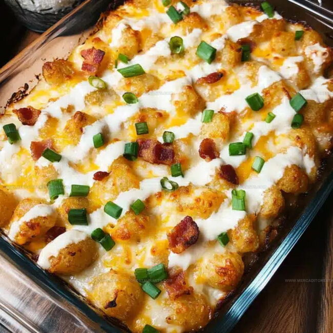 Cheesy Layers Chicken Bacon And Ranch Inside The Casserole