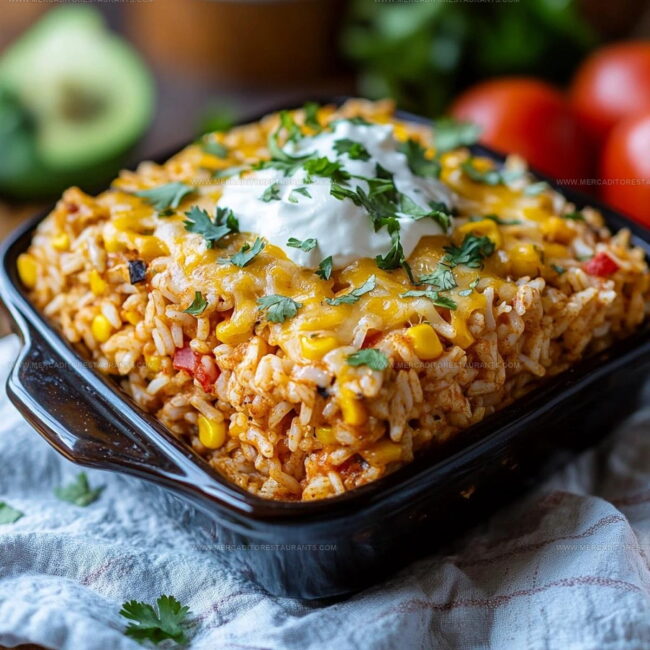 How to Assemble Chicken Enchilada Rice Casserole