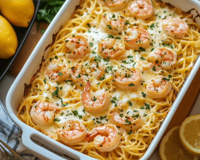 What Makes Shrimp Scampi Pasta Bake So Comforting