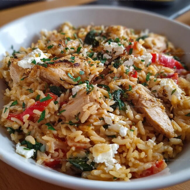 Highlights of Chicken Rice Feta Casserole