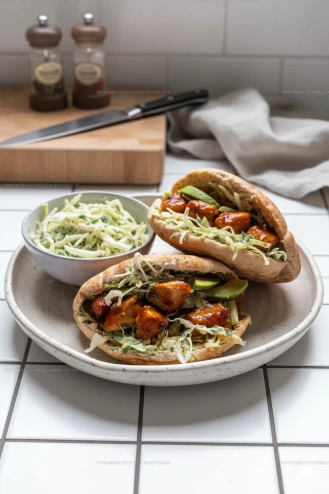 Preparing Sheet Pan Chicken Pitas with Herby Ranch Slaw Step By Step