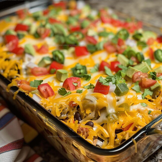 Steps for Making Cheesy Taco Casserole