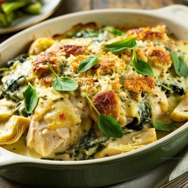 Preparation Steps for Spinach Artichoke Chicken Casserole