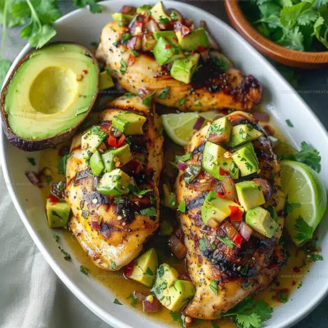 Avocado Lime Garlic and Chicken Components