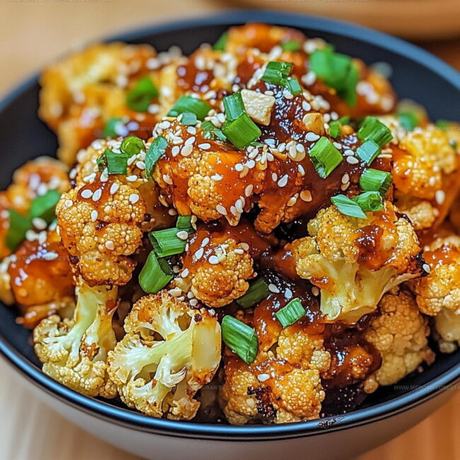 Baking Steps for Sweet and Spicy Cauliflower