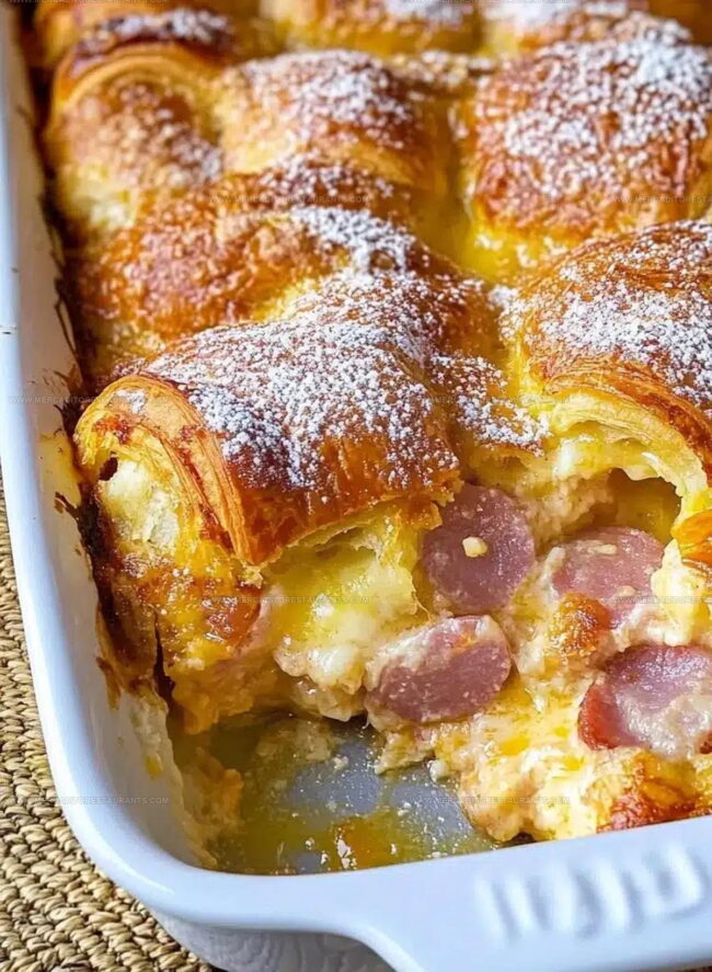 How to Prepare Ham and Cheese Croissant Casserole