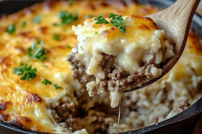 Simple Way to Make Cheesy Ground Beef and Rice Casserole