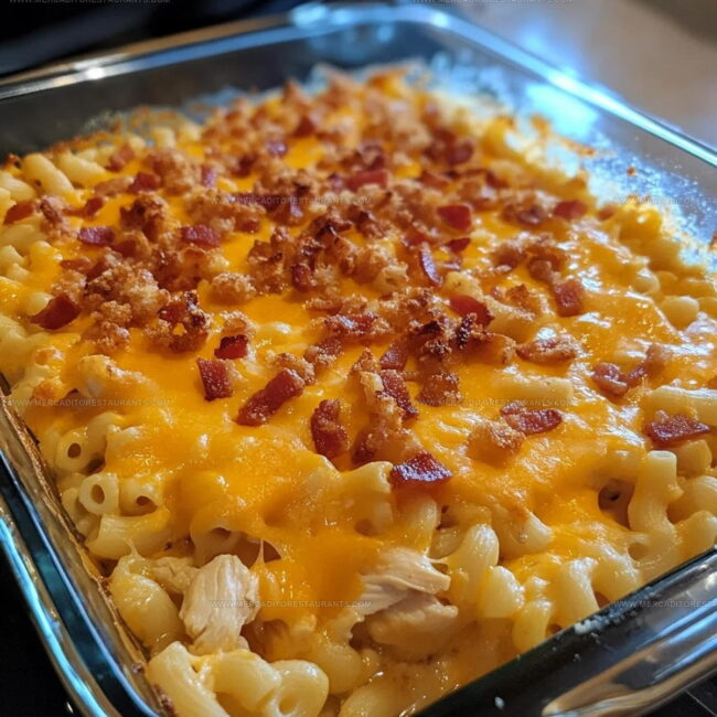 Cooking Method for Buffalo Chicken and Bacon Mac Casserole