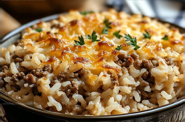 Easy Way to Prepare French Onion Ground Beef Rice Casserole
