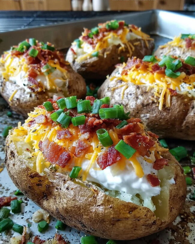 Loaded Baked Potatoes with Bacon Directions