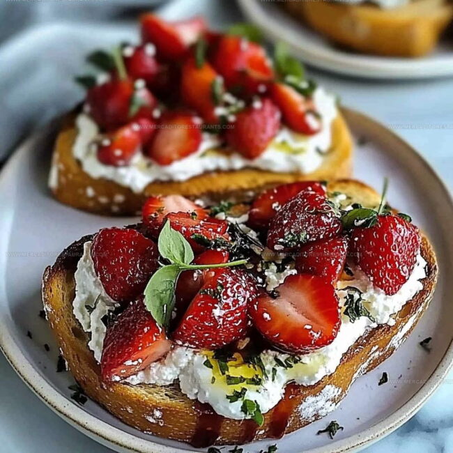 Why Whipped Ricotta Toast with Strawberries Tastes So Luxurious