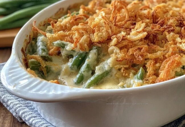 Preparing Southern Green Bean Casserole Step by Step