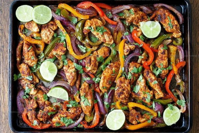 Steps for Making Sheet Pan Chicken Fajitas