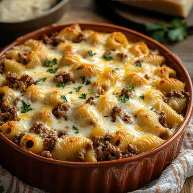 Rich Creamy Beef Shells Casserole Baking Instructions