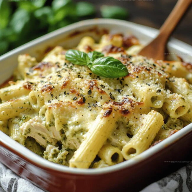 Creamy Pesto Chicken Pasta Bake Instructions