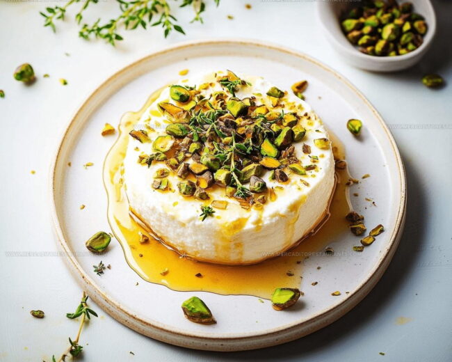 Cooking Method for Baked Ricotta with Honey and Pistachios